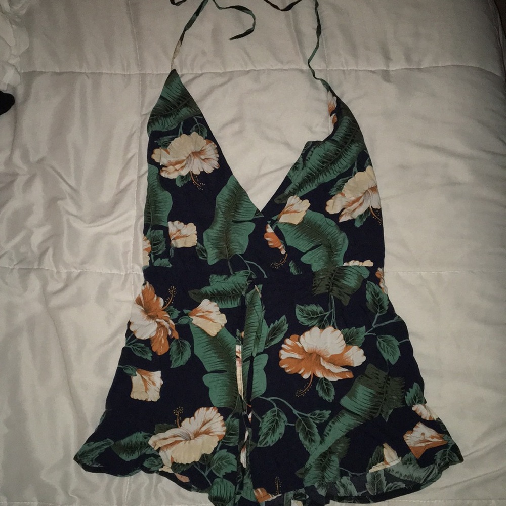 Backless romper.